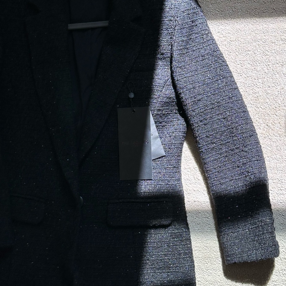NWOT The Kooples Black Tweed Taylored Blazer Office Chic Career Quiet Luxury 34 - Picture 11 of 12
